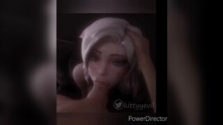 Bi kittyyevil ( blowjob and licking of glans extremely exciting girl swallows milk)