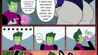 Raven's savage serum Beast fuck her hard ( Hentai)