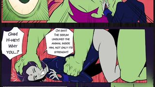 Raven's savage serum Beast fuck her hard ( Hentai)