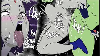 Raven's savage serum Beast fuck her hard ( Hentai)