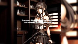 Muscle Fantasy girls muscle growth in a laboratory