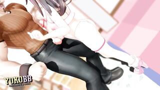 Ballbusting Animation - Kizuna Ai Ball Kicking Compilation (Brunette Version)