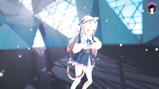 Cute Teen Cat Girl Dancing + Gradual Undressing (3D HENTAI)