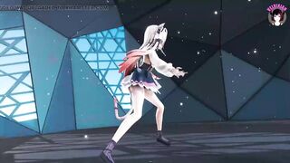 Cute Teen Cat Girl Dancing + Gradual Undressing (3D HENTAI)