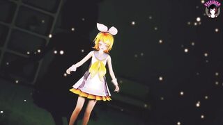 Rin Dancing + Gradual Undressing (3D HENTAI)