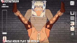 Ahsoka Tano Glory Hole BDSM Bondage Legs Spread Overflowing Creampie