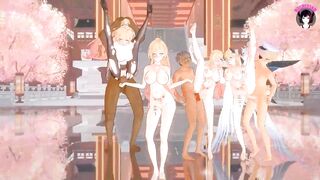 Full Nude Dance + Dildo Fucking (Orgy In The Background) (3D HENTAI)