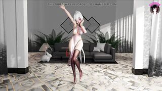 Sexy Girl In Black Stockings Dancing (3D HENTAI)