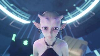 3D Une bombe se fait pénétré par une créature transexuel hermaphrodite (Universe in Cum)