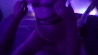 CAT GIRL FUCKED AT LOFI PARTY NEON LIGHTS