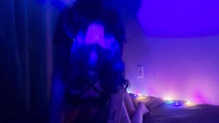 CAT GIRL FUCKED AT LOFI PARTY NEON LIGHTS