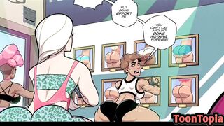 Futa Cherry Loves Cock in The Gym - Cartoon Comic