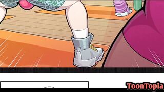Futa Cherry Loves Cock in The Gym - Cartoon Comic