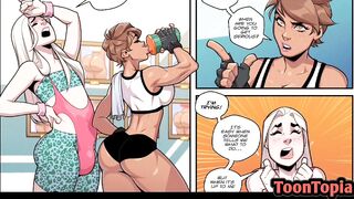 Futa Cherry Loves Cock in The Gym - Cartoon Comic