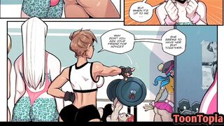 Futa Cherry Loves Cock in The Gym - Cartoon Comic