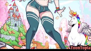 Futa Cherry Loves Cock in The Gym - Cartoon Comic