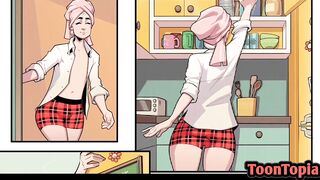 Futa Cherry Loves Cock in The Gym - Cartoon Comic