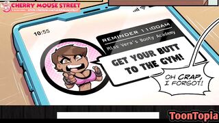 Futa Cherry Loves Cock in The Gym - Cartoon Comic