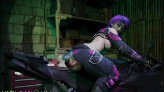 The Wraith & Yui Kimura starring in Biker Girl!! (Dead by Daylight)