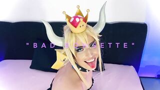 BAD BOWSETTE Ahegao Cosplay Hentai Girl PMV (Sloppy Blowjob, Rough Sex, Nylon Feet, Footjob, Facial)