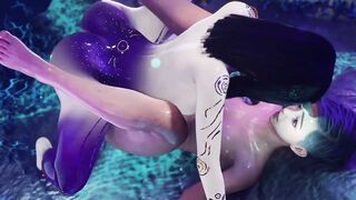 Une bombe se fait pénétré par une créature transexuel. (Universe in Cum)