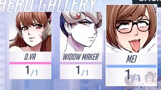 Muitos homens comendo a Mei, a Dva e a Widowmaker - Cenas de Sexo completa de Overwatch