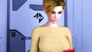 3d Magnifique blonde se masturbe. (Projekt Passion)