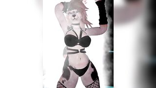 Sensual furry dance in Undies (Vtuber Puppy Girl)