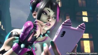 Street Fighter sex compilation with big tits MILFs
