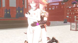 Genshin Impact - Yae Miko - Sexy Grinding + Cowgirl