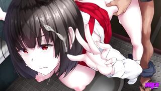 HENTAI PROS - Big Tits Babe Starts Moaning Loud When The Masculine Man Slaps His Dick On Her Face