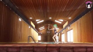 Sexy Teen In One Piece Swimsuit Dancing + Sex (3D HENTAI)