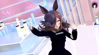 Cute Teen Cat Girl Dancing In Sexy Stockings + Gradual Undressing