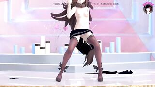 Cute Teen Cat Girl Dancing In Sexy Stockings + Gradual Undressing