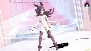 Cute Teen Cat Girl Dancing In Sexy Stockings + Gradual Undressing