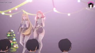 Laysha x Mythra - Sexy Thick Girls Dancing (3D HENTAI)