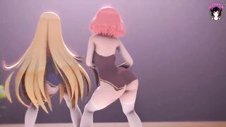Laysha x Mythra - Sexy Thick Girls Dancing (3D HENTAI)