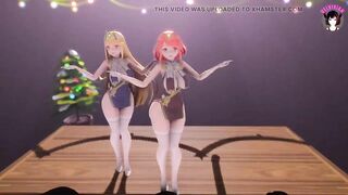 Laysha x Mythra - Sexy Thick Girls Dancing (3D HENTAI)