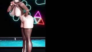 Sexy Thick Elf Dancing - Vertical Angle (3D HENTAI)