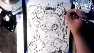 When She Manages to Fit Your Cock & Balls in Her Mouth at The Same Time - Cumshot Drawing Timelapse