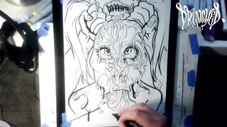 When She Manages to Fit Your Cock & Balls in Her Mouth at The Same Time - Cumshot Drawing Timelapse