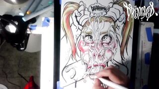 When She Manages to Fit Your Cock & Balls in Her Mouth at The Same Time - Cumshot Drawing Timelapse