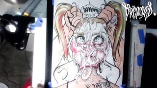 When She Manages to Fit Your Cock & Balls in Her Mouth at The Same Time - Cumshot Drawing Timelapse