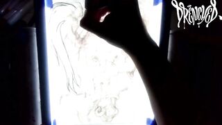 When She Manages to Fit Your Cock & Balls in Her Mouth at The Same Time - Cumshot Drawing Timelapse