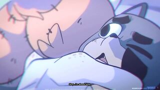 Hot furry girl gets nice cock with cum inside her