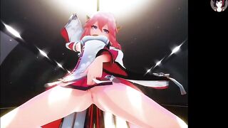 Genshin Impact - Yae Miko - Sexy Pussy Dance (3D HENTAI)