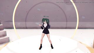 R-18 Blue Archive Yuuka - Teddy Bear - xButterflysMMD - Dark Green Hair Color Edit Smixix