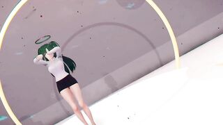 R-18 Blue Archive Yuuka - Teddy Bear - xButterflysMMD - Dark Green Hair Color Edit Smixix
