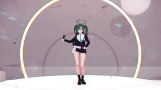 R-18 Blue Archive Yuuka - Teddy Bear - xButterflysMMD - Dark Green Hair Color Edit Smixix