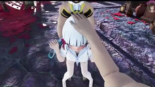 Genshin Impact - Linghua - Threesome Sex - Doggystyle + Blowjob